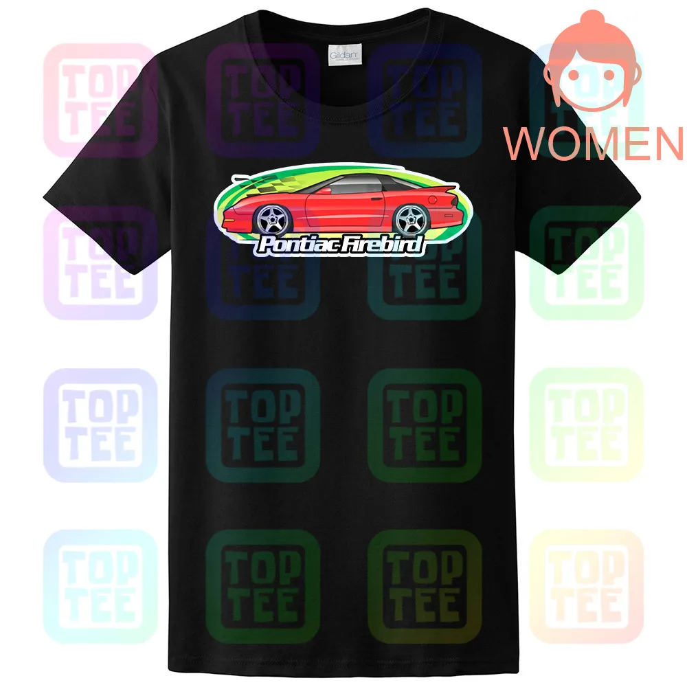Футболка 1993-1995-1997 Pontiac Firebird Formula Firehawk Ws6 Транс АМ - Цвет: Women Black