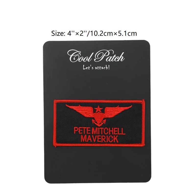 4 "Топ нашивка оружие TOPGUN Пит MITCHELL MAVERICK именной ярлык Insignia Том Круз ТВ серии