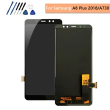 6," Дисплей ЖК-дисплей для Samsung Galaxy A8 Plus A730 ЖК-дисплей Дисплей Сенсорный экран Digitizer Замена A730F A730F/DS A730X ЖК-дисплей