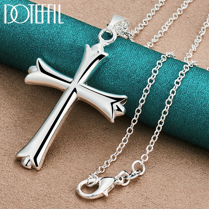 Chaine Homme Collier Avec Croix Chaîne Pendentif Croix En Acier