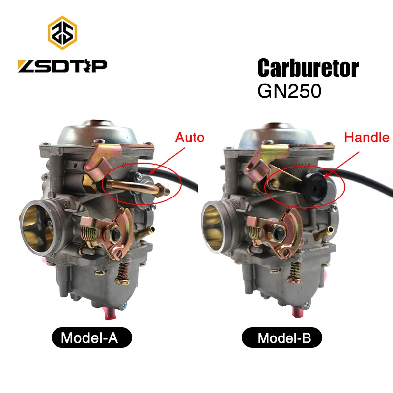 ZSDTRP мотоцикл GN250 карбюратор Авто/ручка дросселя PD34 34 мм Карбюратор с резиновый