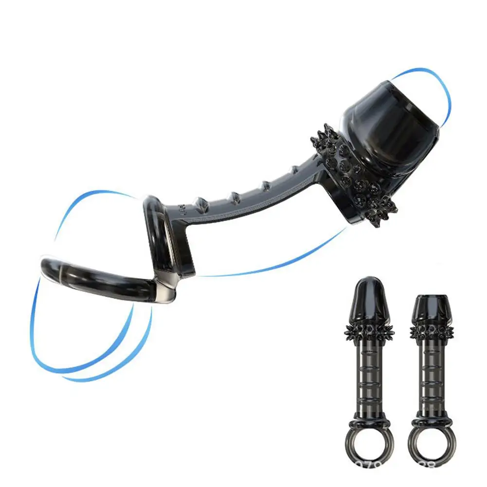 Movconly Reusable Silicon Condom with Spike Dotted Penis for Men Dildo Sheath Condoms Extender Sleeve Penis Cock Cover Sex Toys