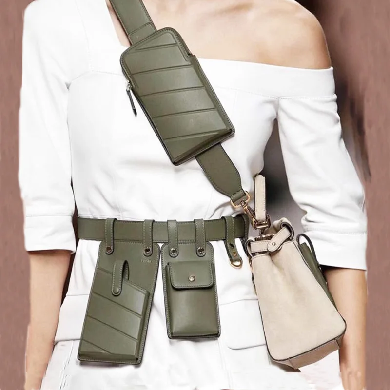 Women Waist Bag Fashion PU Leather 