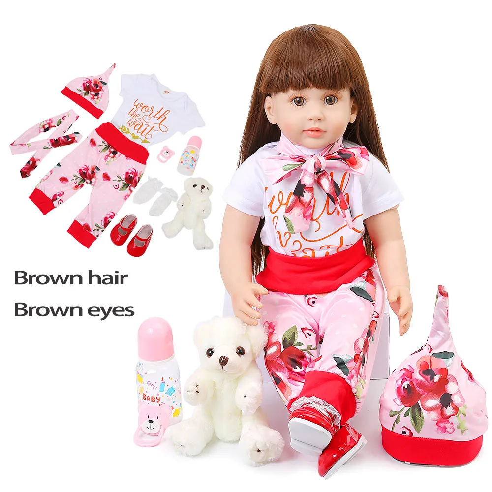 Reborn Baby Dolls, силиконовая кукла 60 см, для новорожденных, Реалистичная, Реалистичная, для малышей, Bonecas, игрушки, кукла, игрушка для детей, рождественский подарок - Цвет: T2