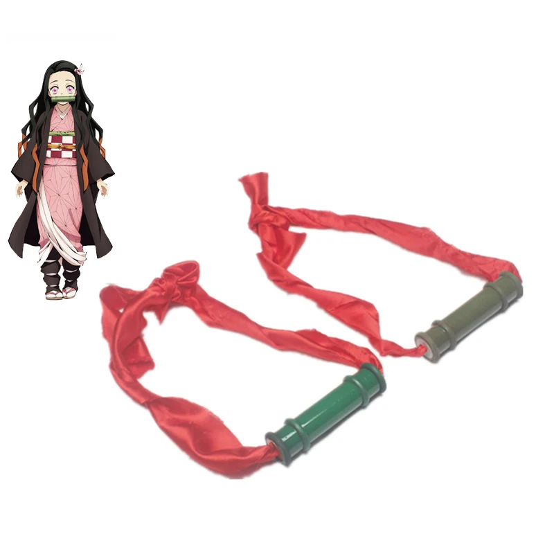 

Japanese Anime Demon Slayer Kamado Nezuko Cosplay Props PVC Bamboo Tube Pipe Kimetsu no Yaiba Sealing Mouth Stick Hand Made Prop