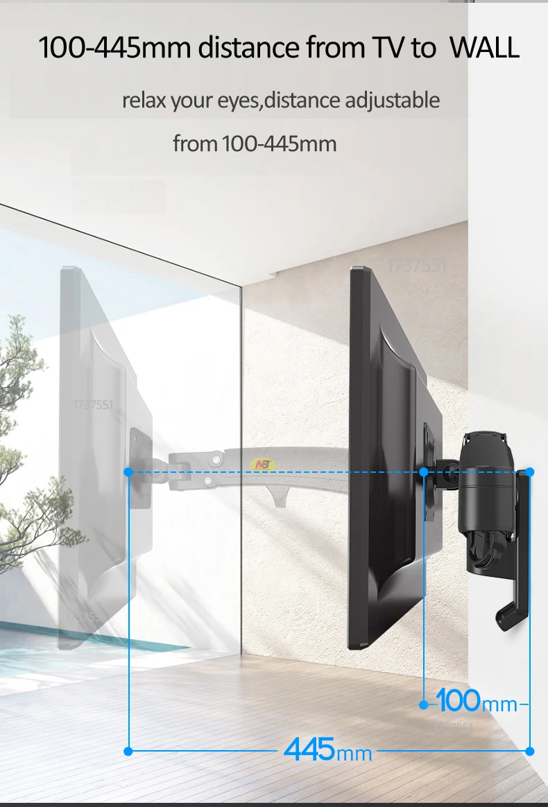 braço tv suporte de parede lcd 24