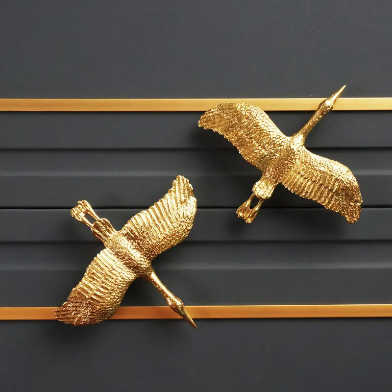 Brass Handle Geese Shape Kitchen Cabinet Door Handles Wardrobe Cupboard Drawer Pulls Knobs Furniture Hardware Home Decor furniture handles kitchen door handles