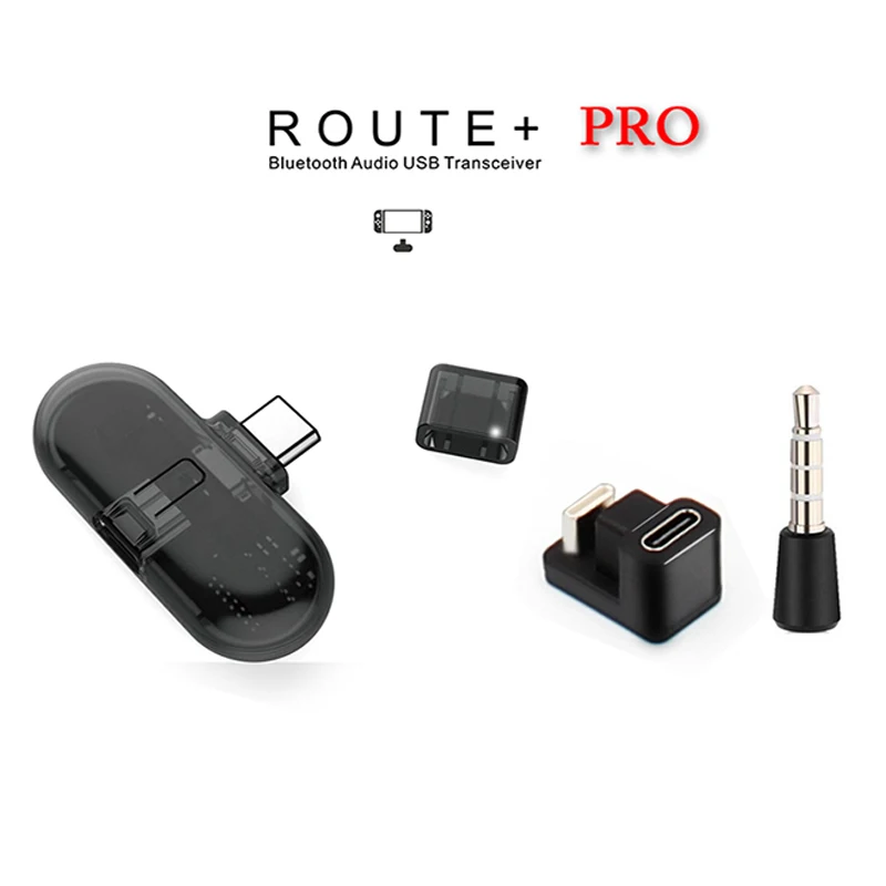 Route+ Pro Поддержка внутриигрового голосового чата aptX с низкой задержкой Mini USB C беспроводной аудио адаптер bluetooth-передатчик с u-образным разъемом