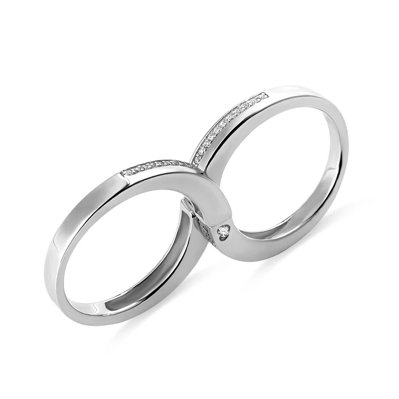 Personalized Infinity Couple Rings with Engraving Names Vintage Jewelry Customized Engagement for Women Men Valentine Gift | Украшения и