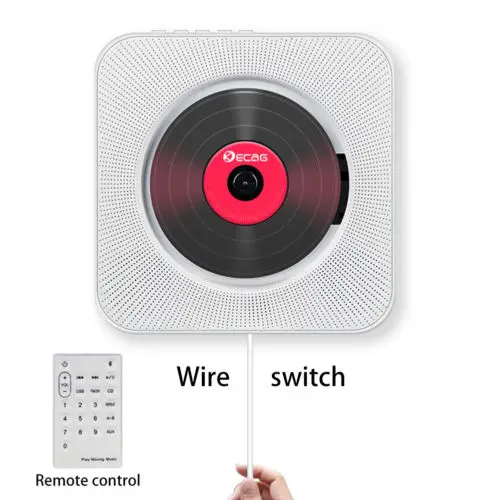 Настенный CD-плеер объемный звук fm-радио Bluetooth USB MP3 диск портативный музыкальный плеер Дистанционное управление Стерео Динамик для дома