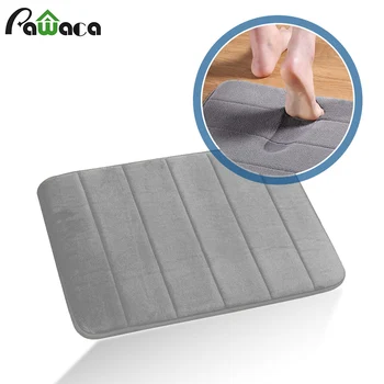 

1PCS 40*60cm Water Absorption Bathroom Mat Toilet Non-slip Memory Foam Rug Coral Velvet Kitchen Door Floor Mat Carpet Soft Rug