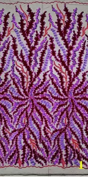 

High quality French mesh bottom gauze sequin embroidery Nigeria lace African lace fabric designer DIY high-end party dress skirt