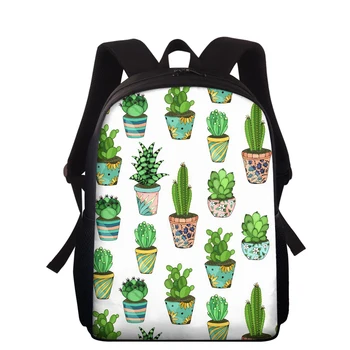 

Cactus Cute Printing Backpack Women 17 Inch Middle School Backpack For Students Childern Kids Book Bag Infantil