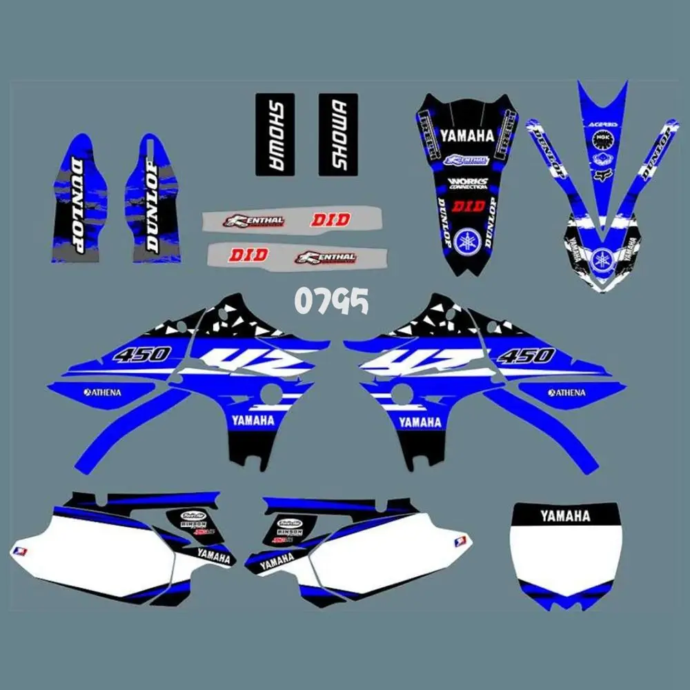 

New Full Graphics Decals Stickers Custom Number Name Glossy Bright Stickers Waterproof for YAMAHA YZ450F 2010-2013