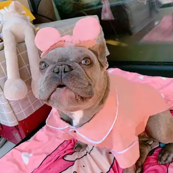 

French Bulldog Demin Shirt Pajamas Pet Dog Summer Clothes Small Medium Puppy Dogs Clothing Schnauzer Pug Dropshipping YKC07