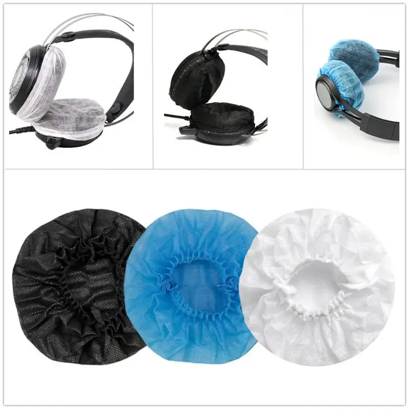 Disposable Headphone Cover Hygienic Dustproof Sweatproof Stretchable Ear Pad XXUC