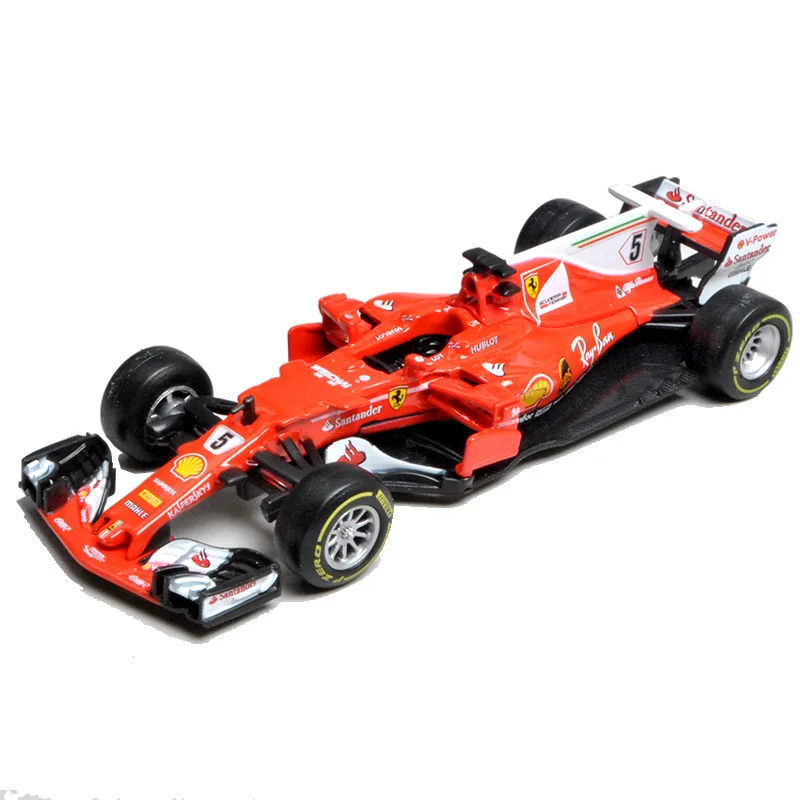 Bburago 1/43 1:43 Vettel No5 F1 формула 1 гоночный автомобиль литья под давлением дисплей Модель игрушки для детей мальчиков и девочек