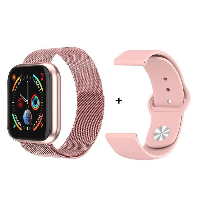 TIMEWOLF, женские и мужские умные часы P70 P68 P80, Bluetooth, монитор сердечного ритма, кровяное давление, умные часы для Apple IPhone, Android - Цвет: pink