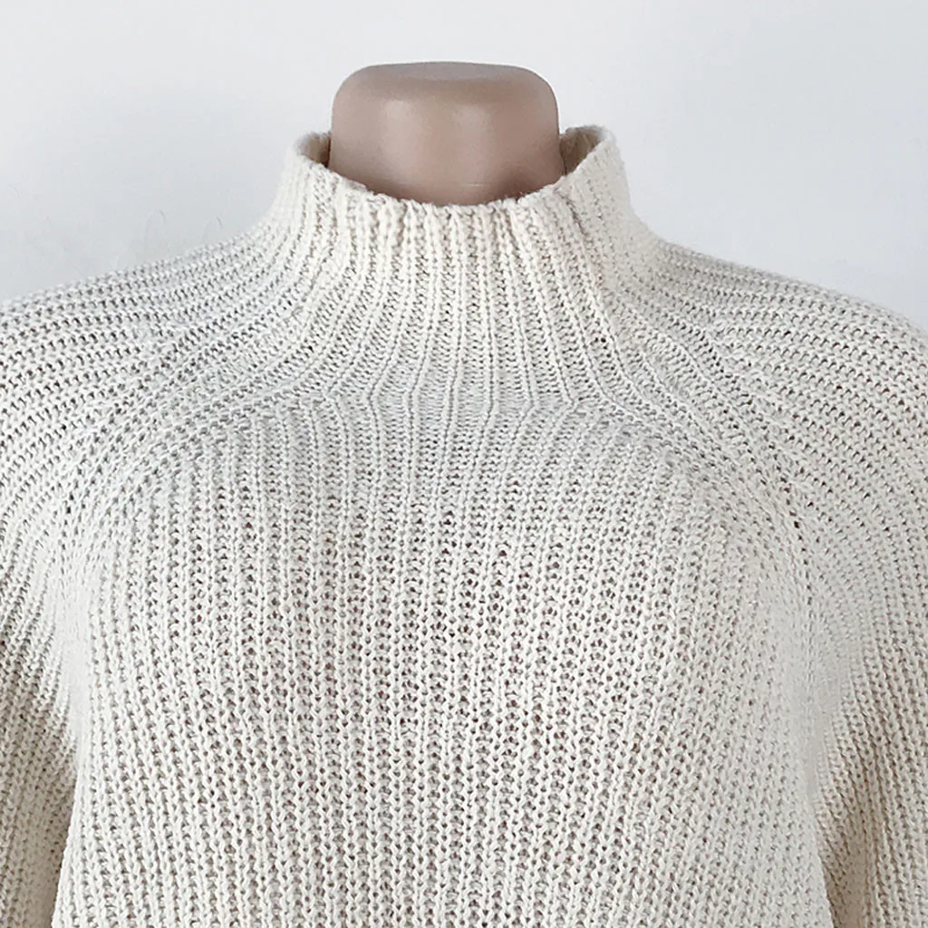 Pull femme nouveaute свитер женский длинный рукав водолазка зимний с высокой талией свободный свитер платье пуловер Джемпер Джерси
