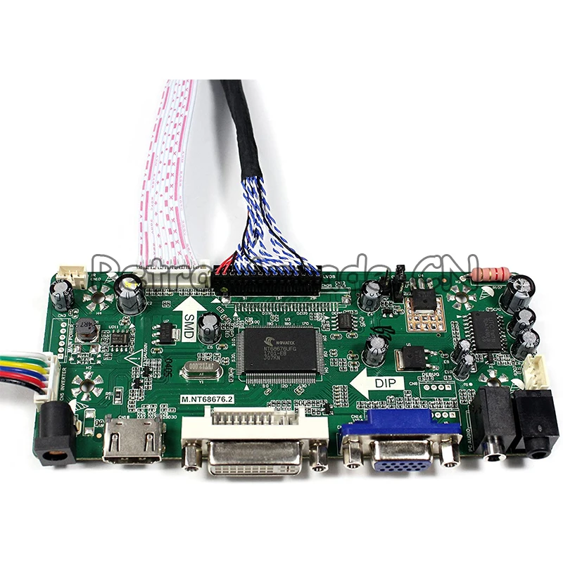 US $108.69 LCD TV Controller Driver Board DIY Kit LVDS Monitor Screen Driver Set HDMI DVI VGA Audio Input Fit 17 19 inch 12801024