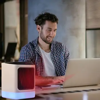 

New Desktop Portable Smart Heater Intelligent Remote Control Timing Colorful Night Light Home Mini Heater