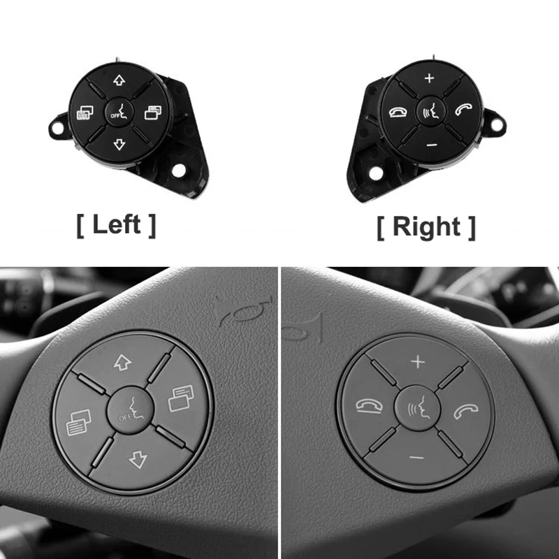 

1Pc Car Steering Wheel Switch Control Button Trim Cover For Mercedes For Benz M R Class W164 W251 2007-2011 Auto Accessories