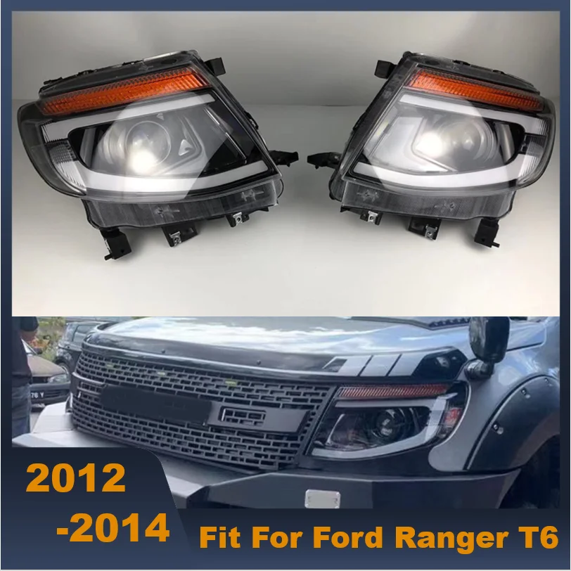 

AUTO FRONT LED HEAD LAMPS LAMP LIGHTS TURN SIGNAL LIGHTS FOR FORD RANGER T6 2012 2013 2014 PICKUP CAR HEADLIGHTS