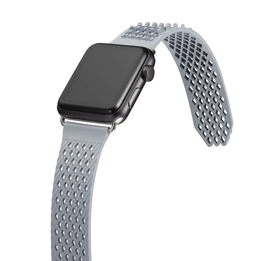 Без пряжки дизайн спортивный силиконовый ремешок для Apple Watch Series 4 3 2 1 мягкий ремешок замена Браслет для iWatch 44mm42mm 40mm38mm