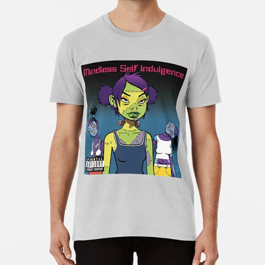 Серый Футболка для девочек «франкенштайн» msi mindless needulgence jamie hewlett FRANKENSTEIN - Цвет: Серый