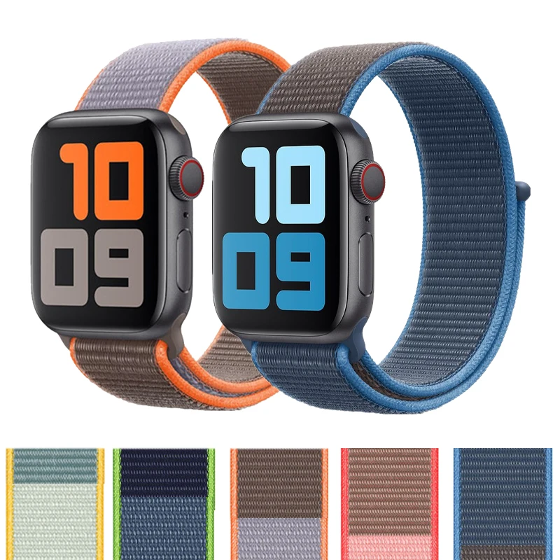 Новый нейлоновый спортивный ремешок для Apple Watch 38/40 42/44 мм браслет iWatch серии 5 4 3 2 1