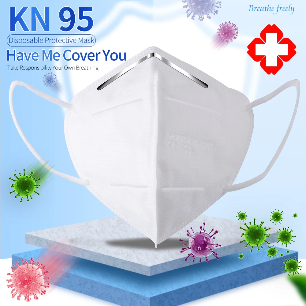 

KN95 6 Layers Mask Bacteria Proof Anti Infection Face Masks Mask Particulate Mouth Respirator Anti PM2.5 Safety Dust Mask