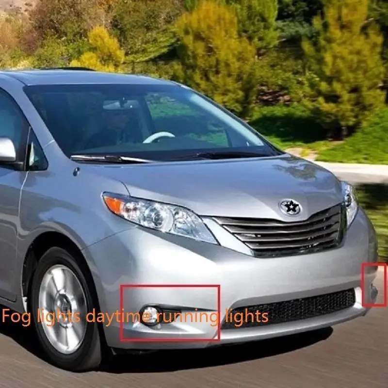 Аксессуары Luces Para Авто ходовой боковой указатель поворота светодиодные фары передние противотуманные фары в сборе 17 18 для Toyota Sienna - Цвет: MODEL G