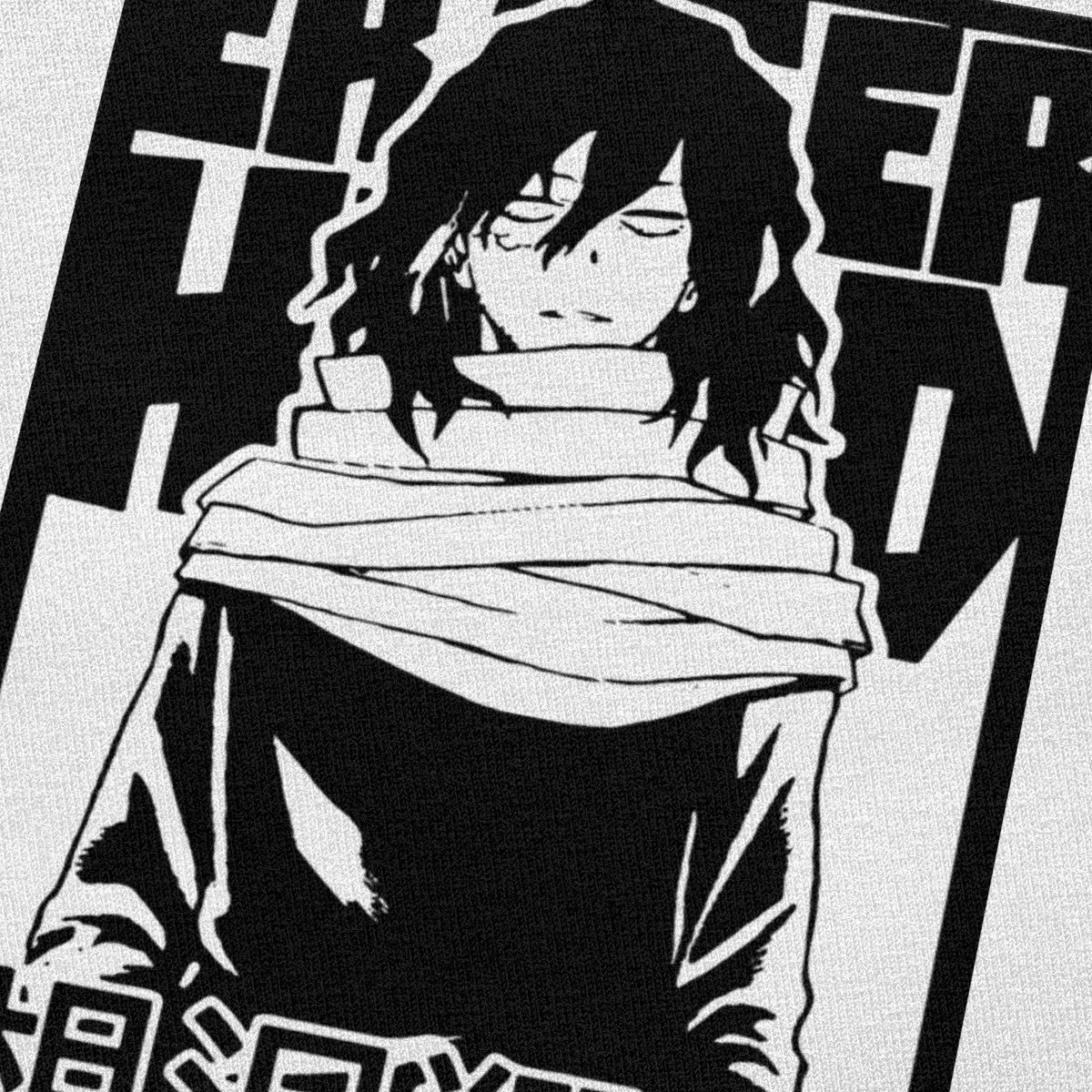 Мужская футболка с коротким рукавом Aizawa Shota модная летняя из 100% хлопка мангой