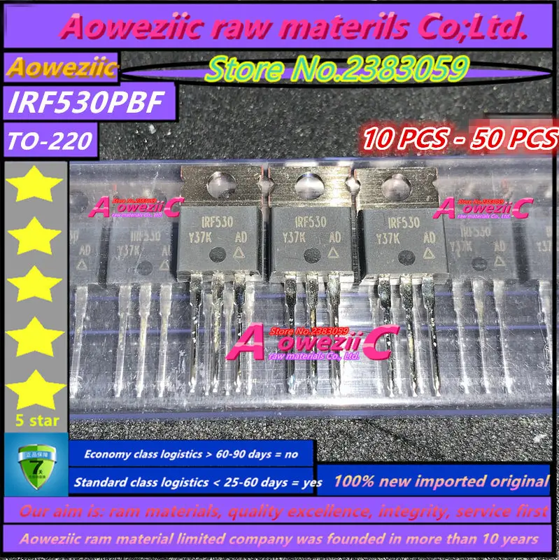 Aoweziic 2021 + 10 шт.-50 шт. 100% новый импортный оригинальный IRF530PBF IRF530 TO-220 N-Channel MOS