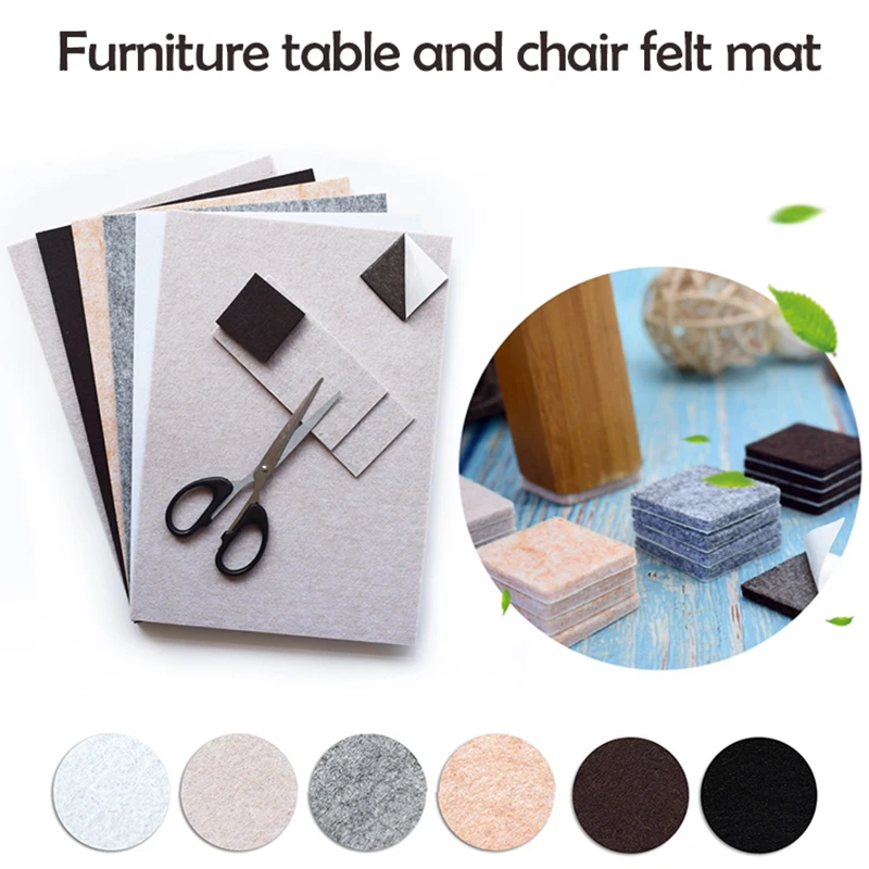 

New Arrival Self Adhesive Square Felt Pads Furniture Floor Scratch Protector DIY Furniture Accessories