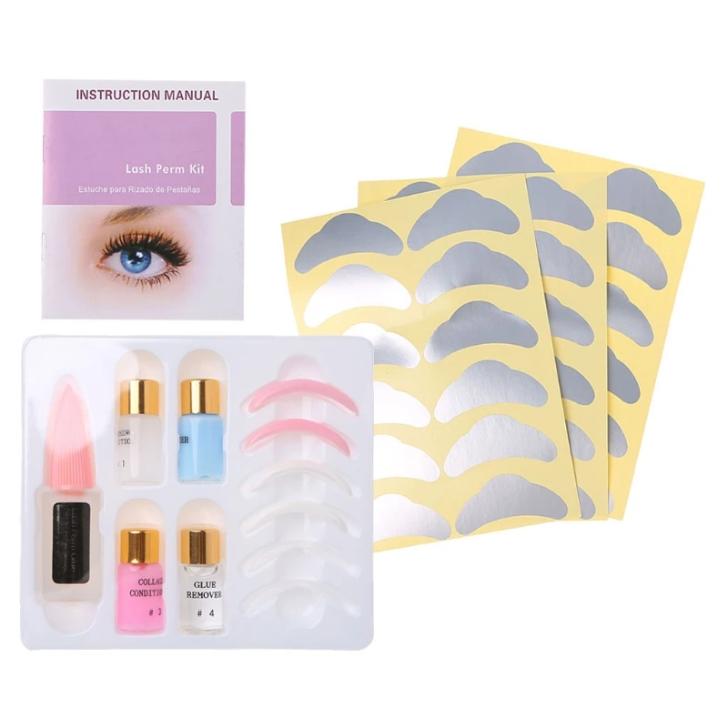 

Pro Eyelash Lash Eyelashes Wave Curling Perming Curler Rod Glue Perm Kit Set