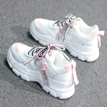 

2020 Chunky Sneakers Platform Women Multi Color Thick Sole Ladies Female Chunky Shoes Women Casual Platform Sneakers 5cm