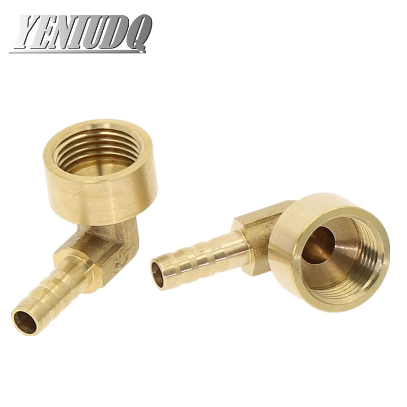 Codo de latón con púas, accesorio de 8 ~ 16mm, de lengüeta x 1/4 "3/8" 1/2 ", de rosca hembra, adaptador conector para combustible, agua, cobre|Accesorios de tuberías| - AliExpress