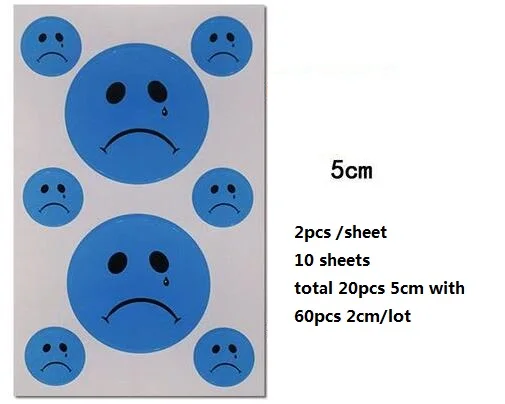 10 Sheets-Blue-5cm Стикеры для плача, наклейки для плача, детские цветные плачущие наклейки для лица, Студенческая сцена, популярные наклейки для лица - Цвет: 10 Sheets-Blue-5cm