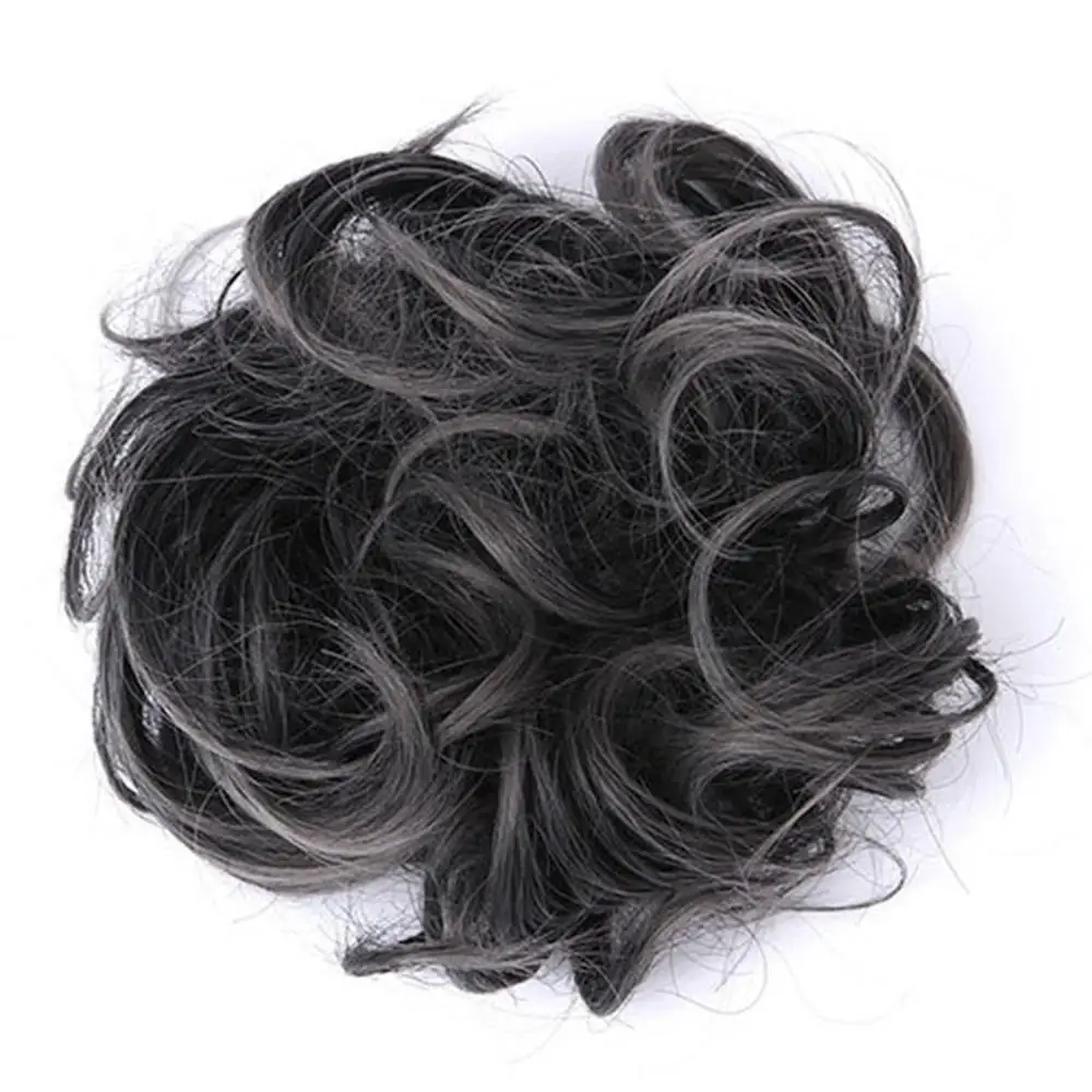 Женская тиара атласные вьющиеся грязные волнистые волосы булочки для наращивания эластичные волосы Tie волосы парик повязки для волос модное кольцо-повязка для волос A1 - Цвет: L