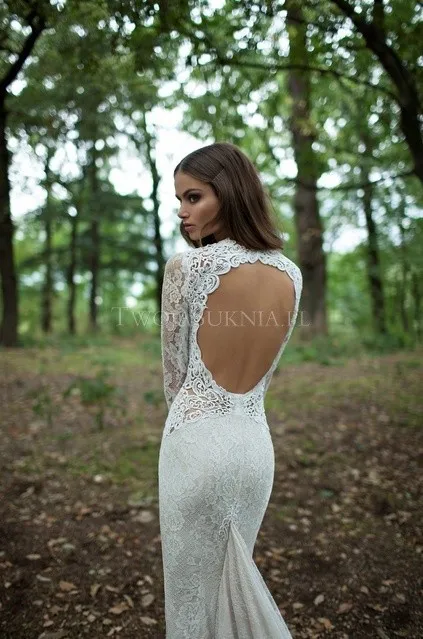 Свадебное платье vestido de noiva robe de soiree Новое модное сексуальное кружевное платье с открытой спиной и длинным рукавом для матери невесты