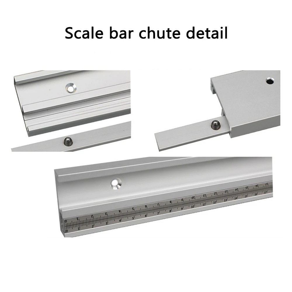 Woodworking Chute Universal Aluminium 45mm track With scale Chute Pusher 400 500 600MM Electric Circular Saw Flip Table