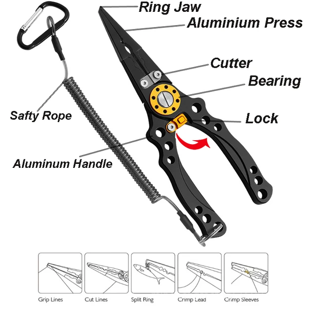 Fishing Plier Anti-Slip Handle Nylon Fishing Gripper Floating Gear Line  Lure Cutter Hook Remover Fish Holder Tongs Scissors - AliExpress