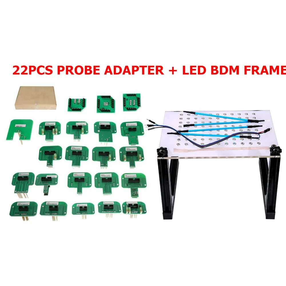 new bdm 22pcs KESS KTAG KTM Dimsport BDM Probe 22p наборы адаптеров BDM Рамка ЭБУ пандусы адаптеры 22 шт Адаптер BDM Быстрая - Цвет: new bdm 22pcs