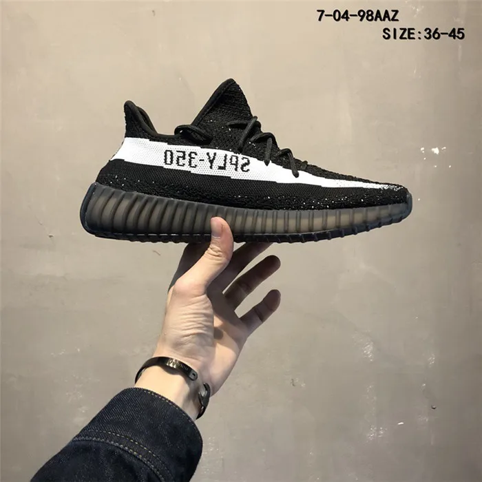 Скидка yeezys air 350 v2, дышащие кроссовки с зеброй для мужчин и женщин, спортивные кроссовки, размеры 36-47, Прямая поставка - Цвет: 9