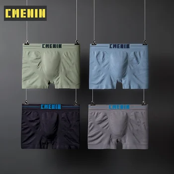 

4PCS Hot Sale Soft Seamless Sexy Men Underwear Boxer Shorts Letter Male Underwear Cotton Mens Boxershorts Underware Boxers CM001