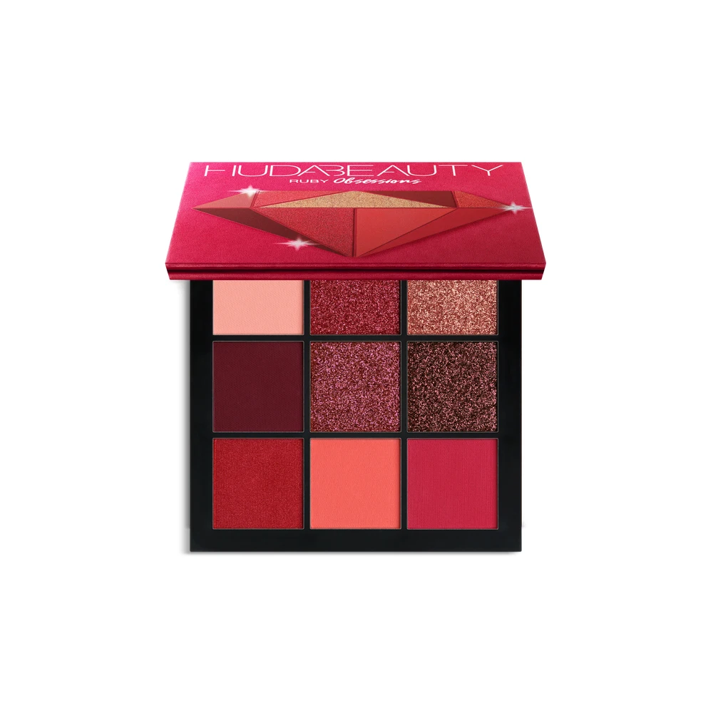 Hudas beauty тени для век Палитра Hudas beauty Obsessions драгоценные камни Коллекция 9 цветов матовые мерцающие тени для век Блеск