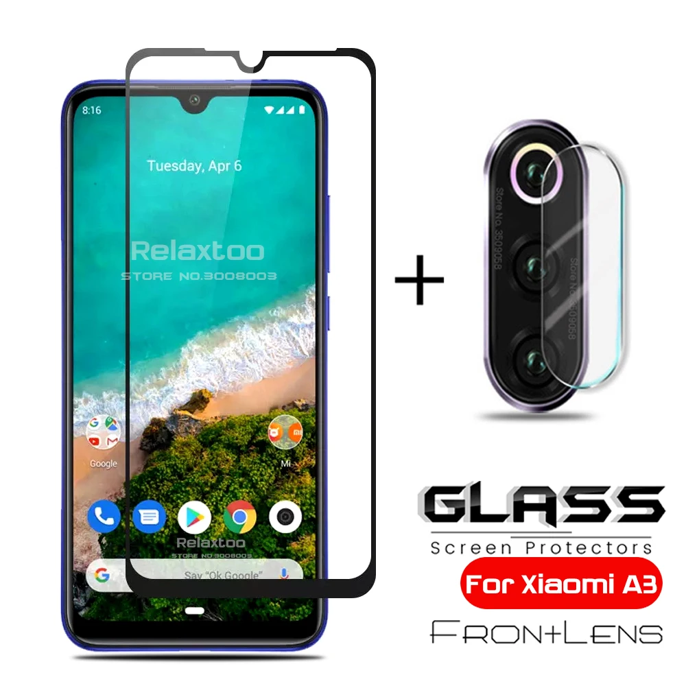 

2-in-1 camera protective glass for xiomi xaomi xiaomi mi a3 mia3 mia 3 3a tempered glasses xiaomia3 xiao mi a3 lens film cover