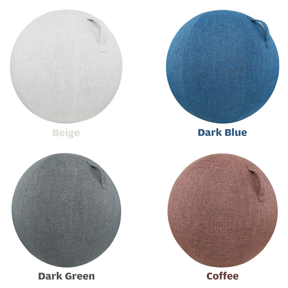 55cm/65cm/75cm Cotton+Linen Protective Yoga Ball Cover Exercise Gym Workout Balance Ball Cover Yoga Fitness Equipment