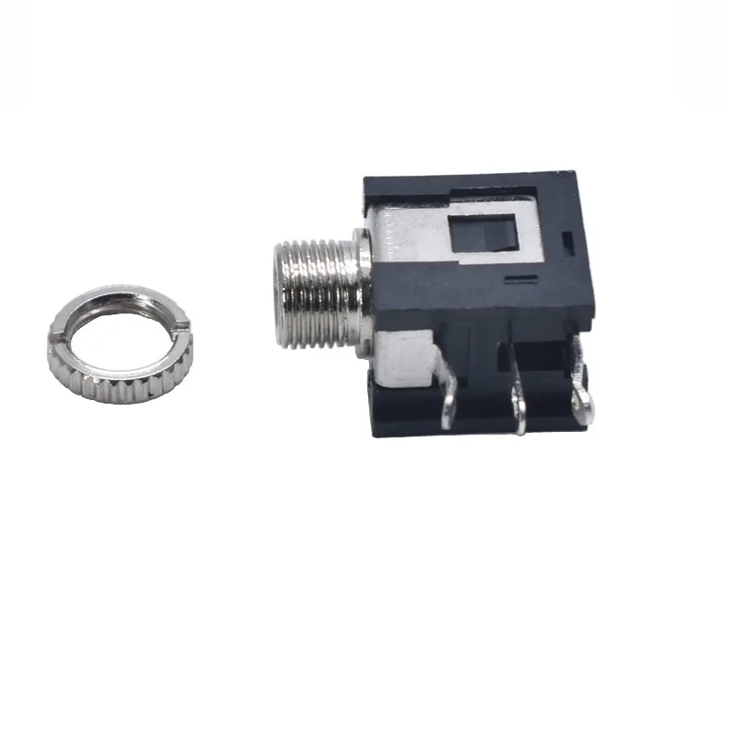 Plugue do Fone de Ouvido Através de Buracos Jack de Áudio Soquete para 3 Screw Panel Mount Jack Telefone 3.5mm 3 Pin Pólos Estéreo Dc30v 0.5a 50pcs